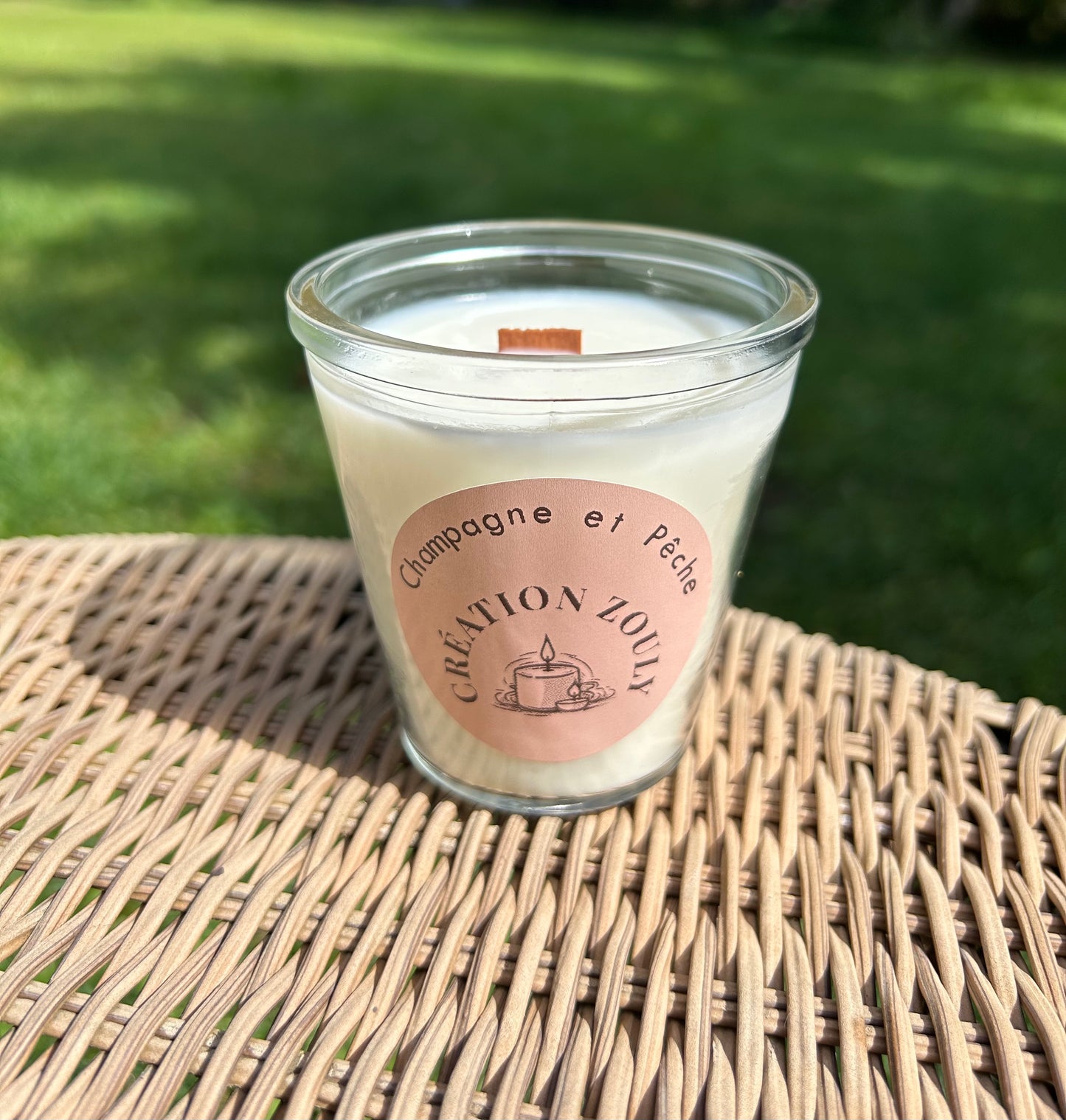 Bougie  Champagne et Pêche